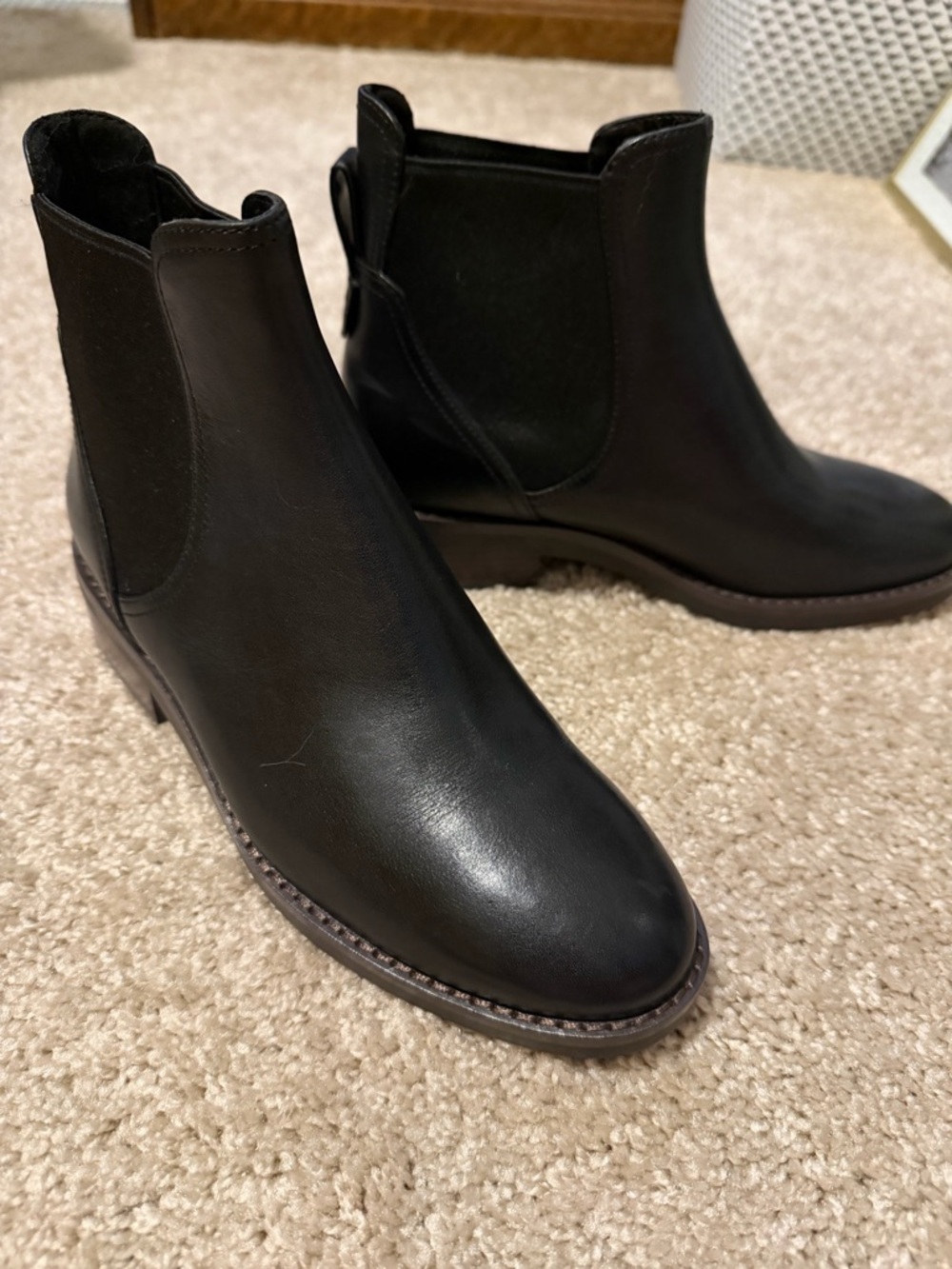 Cole Haan Black Leather Chelsea Ankle Boots
